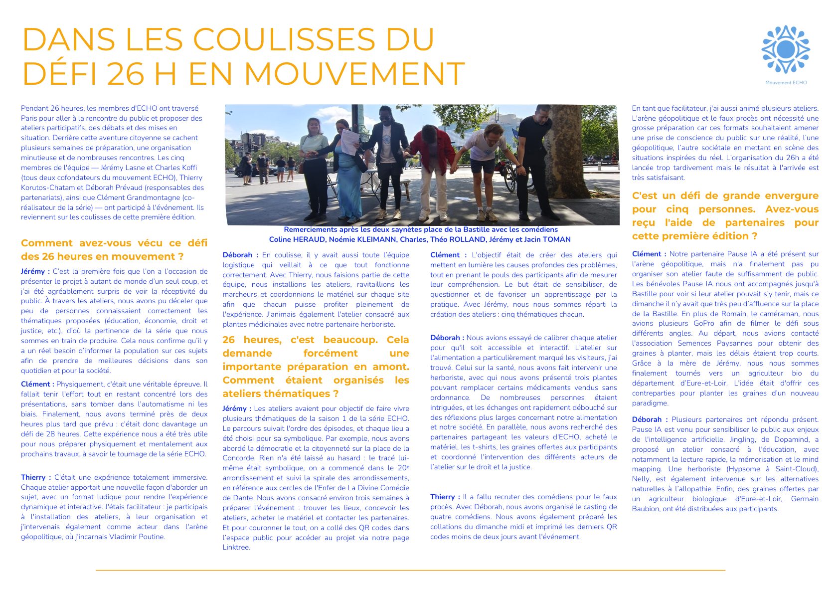 Dans les coulisses du Défi 26h en mouvement — page 1