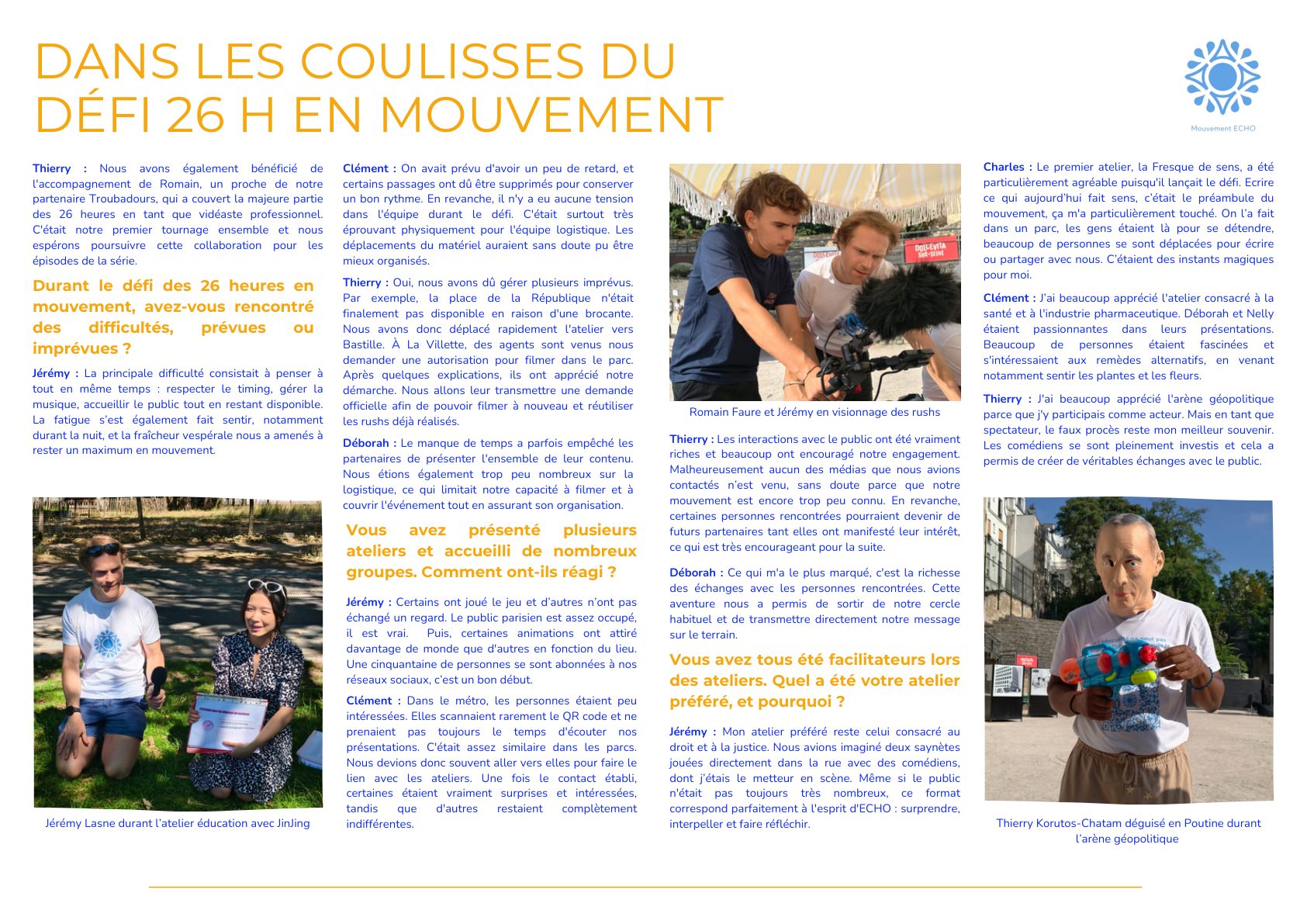 Dans les coulisses du Défi 26h en mouvement — page 2